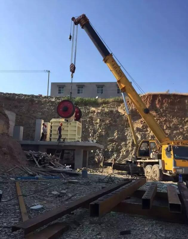 磊蒙912碎石生產(chǎn)線在安徽安裝進展順利